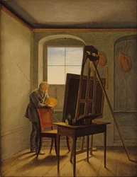 Caspar David Friedrich in seinem Atelier